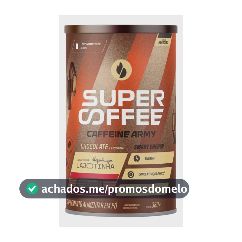 Cafeína Caffeine Army Supercoffee Classic Size em pó sabor Lajotinha x 380g