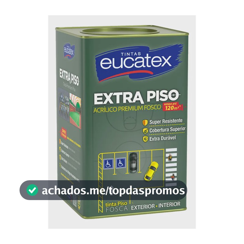 Tinta Eucatex Extra Piso Premium 18 Acabamento Fosco Cor Cinza Escuro | Lata 18 Litros