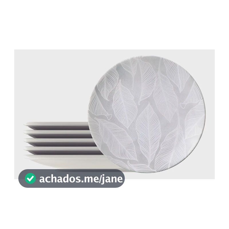 Kit Prato Sobremesa Em Porcelana Arbo 6 Peças Tramontina