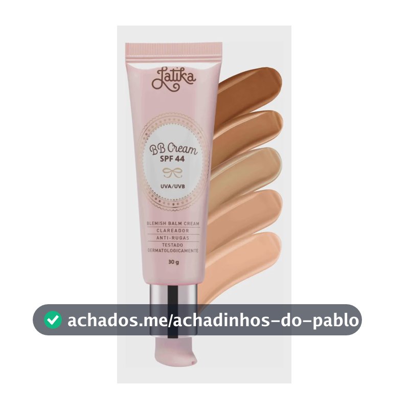 Bb Cream Latika Fps 44 Base Maquiagem Clareador Facial Pele Bege Claro