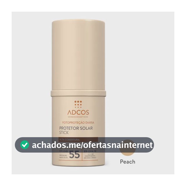 Adcos Protetor Solar Stick Tonalizante Fps 55 Peach - 17g