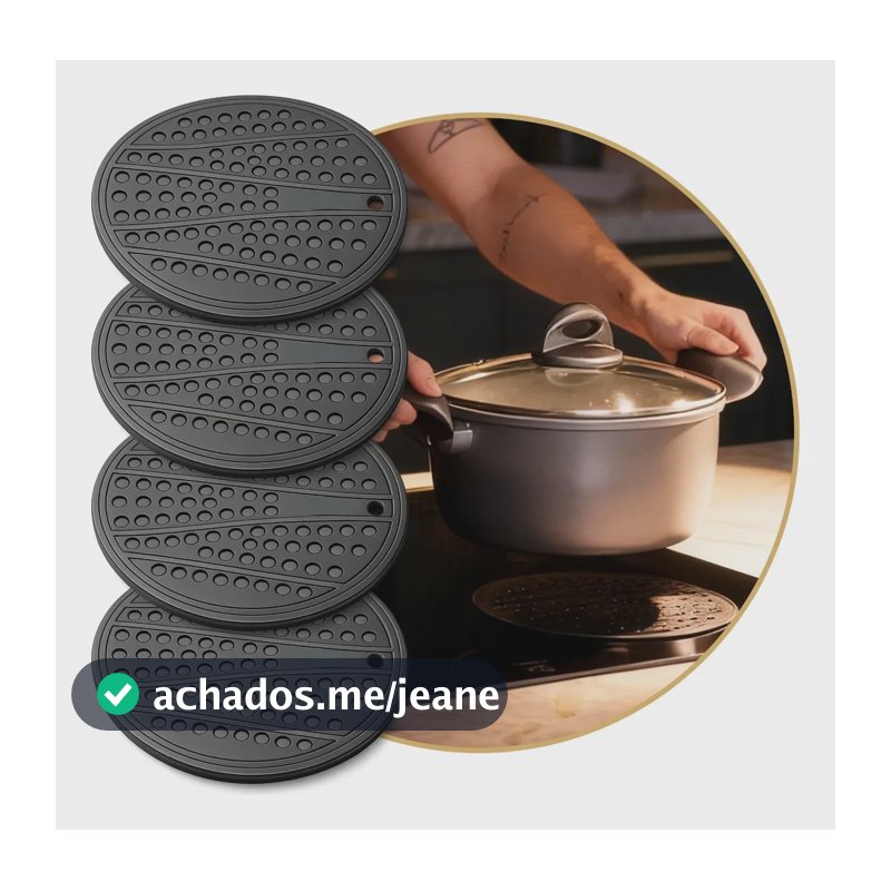 Kit 4 Protetor Silicone Fogão Indução Cooktop Antiderrapante