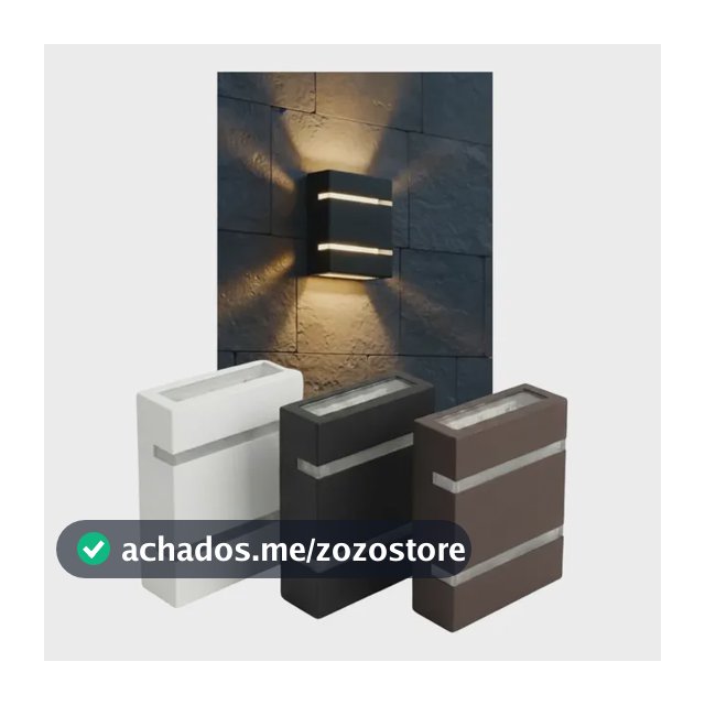 Kit 05 Luminária Arandela Parede Muro 2 Facho 2 Friso Bivolt