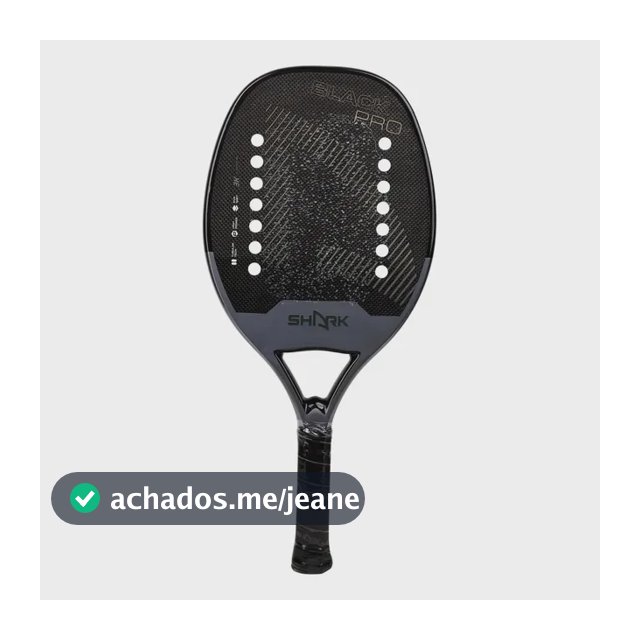 Raquete De Beach Tennis Bt Black Pro Shark