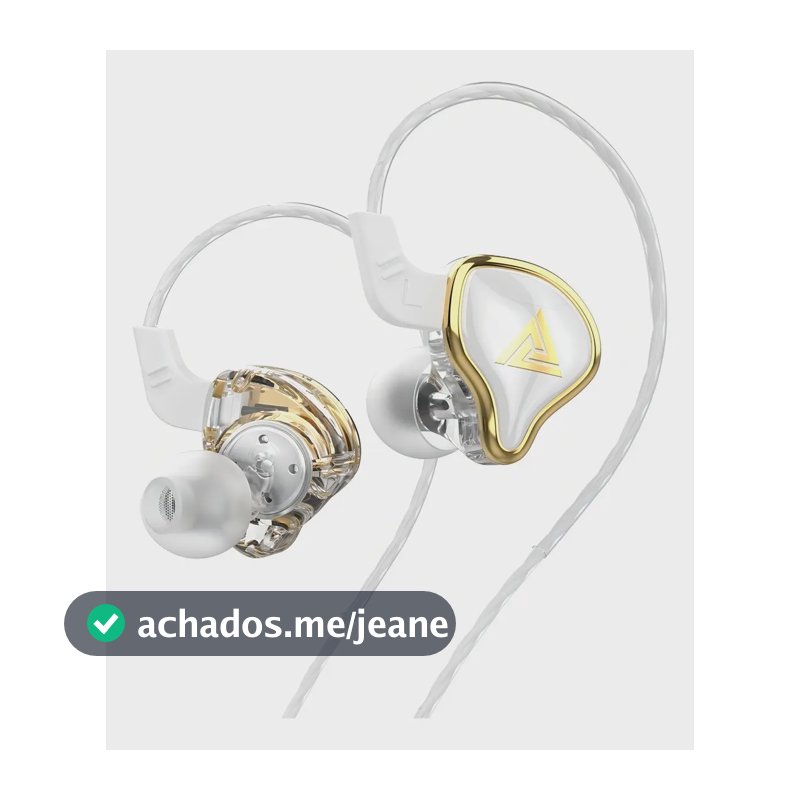 Fone Qkz Ak6 Ares Profissional Retorno Com Mic + Case Cor Branco