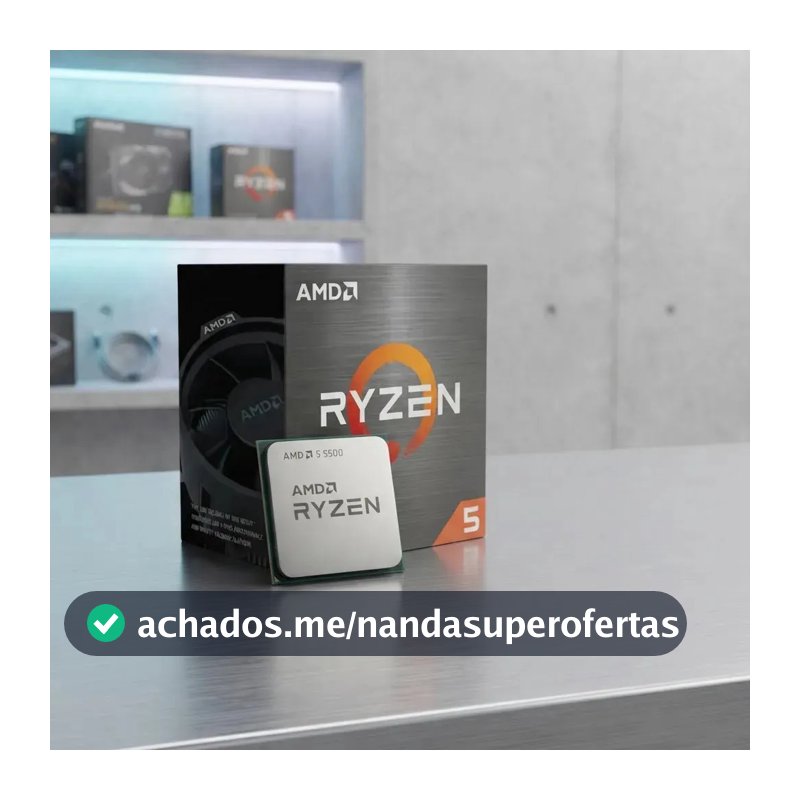 Processador AMD Ryzen 5 5500 3.6GHz 4.2GHz Max Turbo Cache 16MB AM4