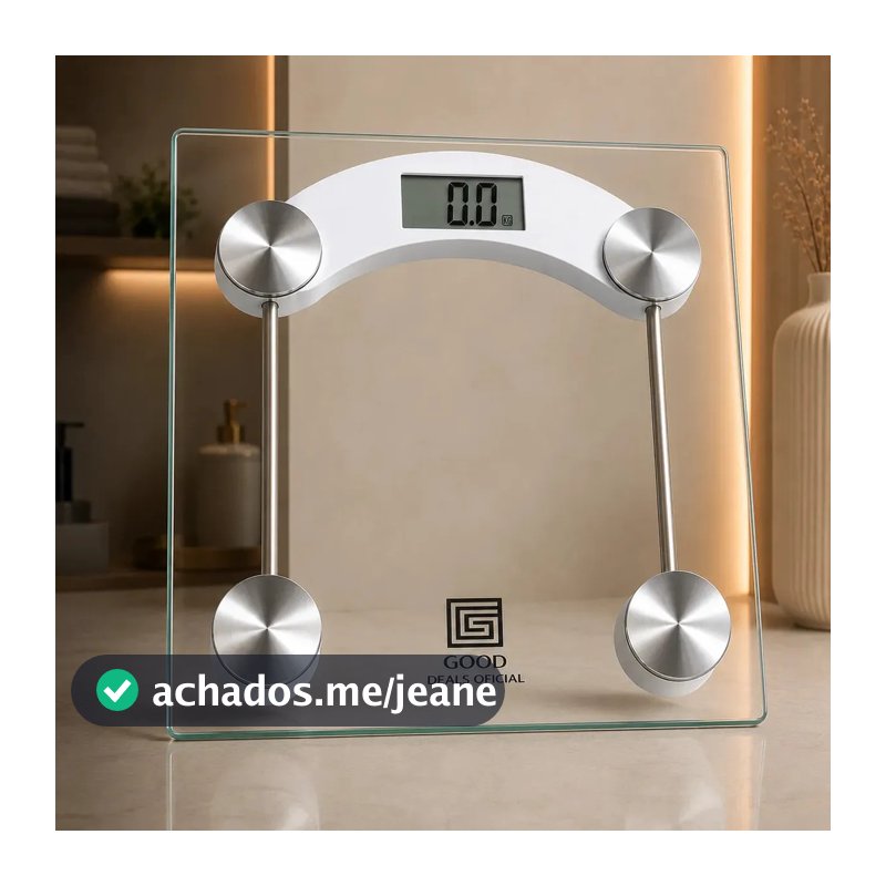 Balança Digital De Vidro Good Deals Até 180kg Portatil Corporal