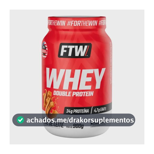 Whey Double Protein 900g Sabor Doce De Leite - FTW