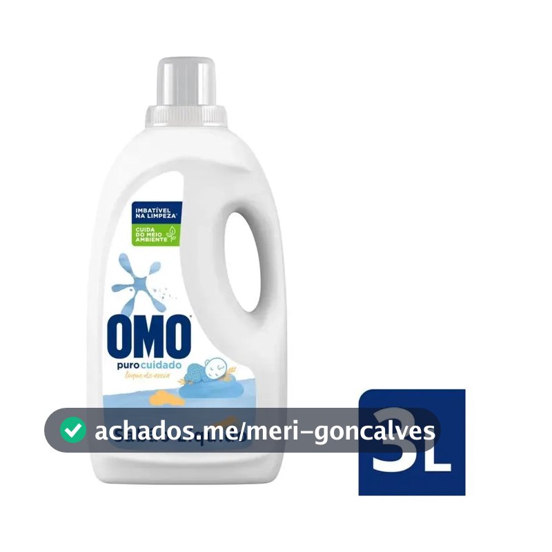 Lava Roupas Líquido Puro Cuidado 3L Omo