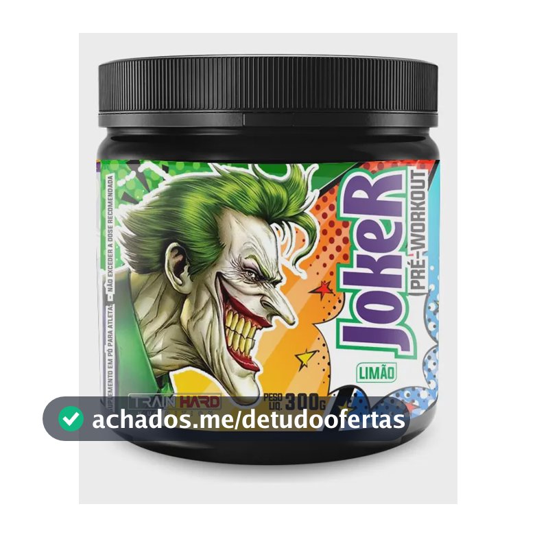 Pré-Treino Joker Train Hard Nutrition Sabor Limão 300g para Energia e Foco