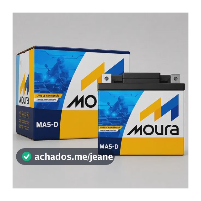Bateria Moura MA5-D 5 Ah 12V Selada para Honda, Yamaha e Mais