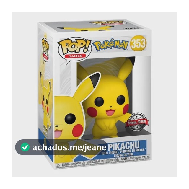 Boneco Funko Pop! Exclusivo Pokémon - Pikachu