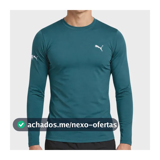 Camiseta Puma Térmica Manga Longa Proteção Uv 50+ Masculina