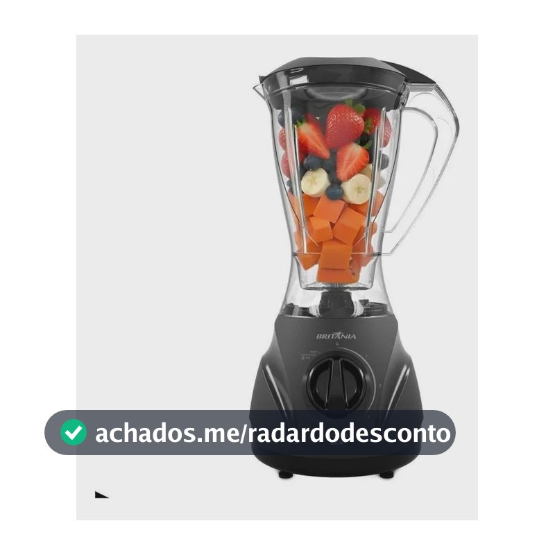 Liquidificador Britã¢nia Blq900a Plã¡stico 600w 2,1l Preto Preto 110v