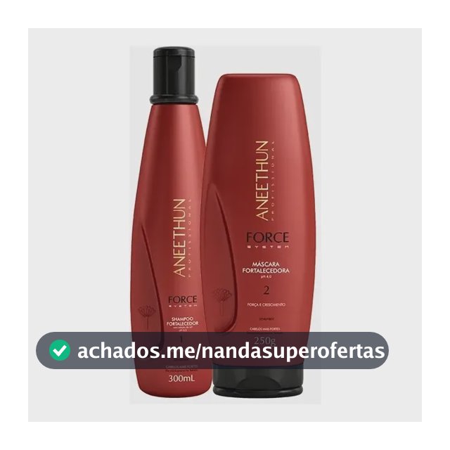 Kit Aneethun Force System Shampoo E Máscara Fortalecedora