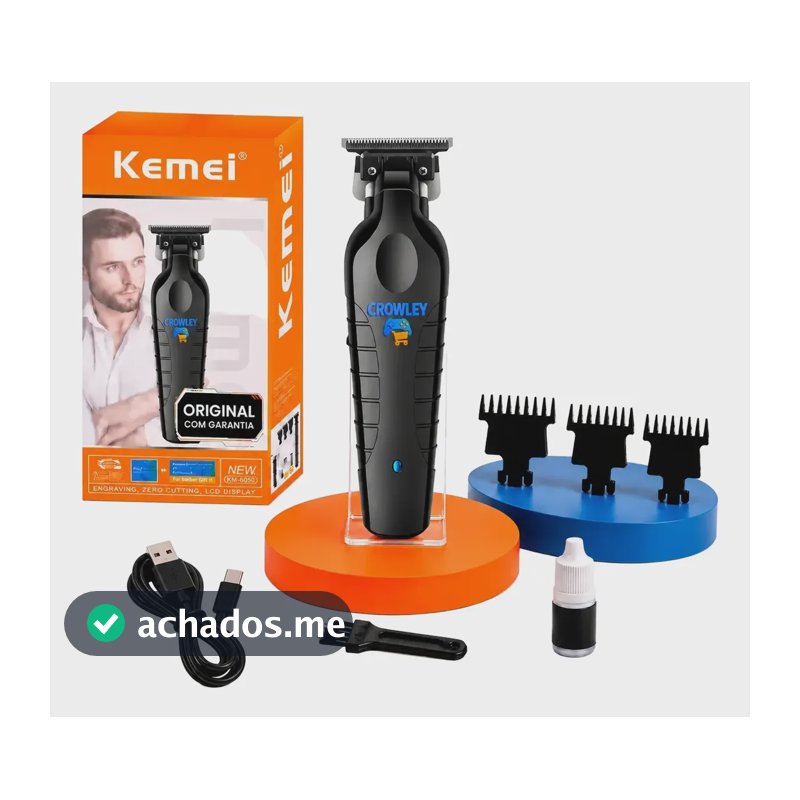 Máquina De Acabamento Profissional Kemei Km-2299 0gap Bivolt Black 127/220v