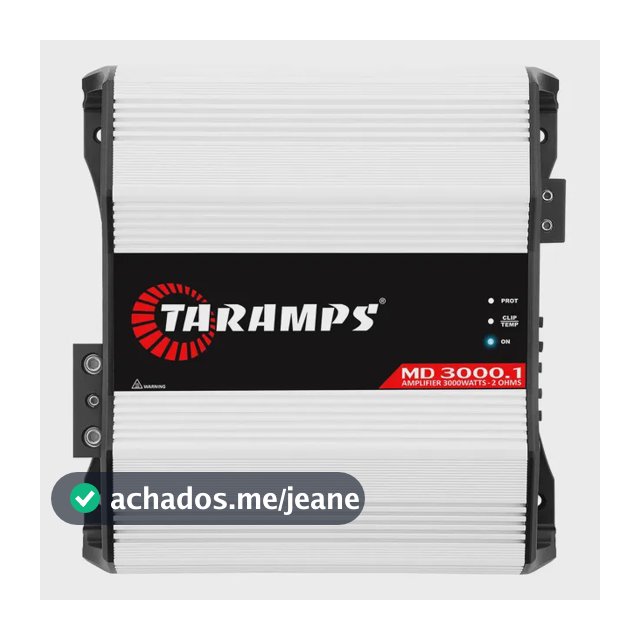Módulo Taramps MD 3000.1 Mono 3000W RMS Classe D para Som Automotivo 2 Ohms