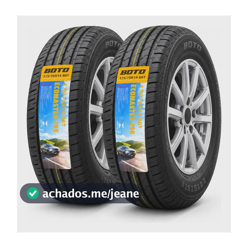 Kit 2 Pneu Boto 175/75r14 Ecomaster 86t, Jogo 2 Pneus Aro 14 T