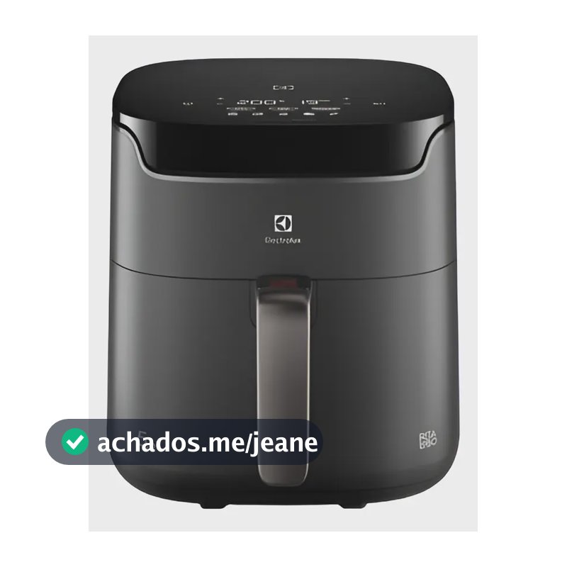 Air fryer Fritadeira Elétrica sem oleo Rita Lobo 5,6L 9 receitas funções pré-definidas Painel Digital timer 60min desligamento automático cesto removivel antiaderente 1400W Electrolux EAF45 Cinza