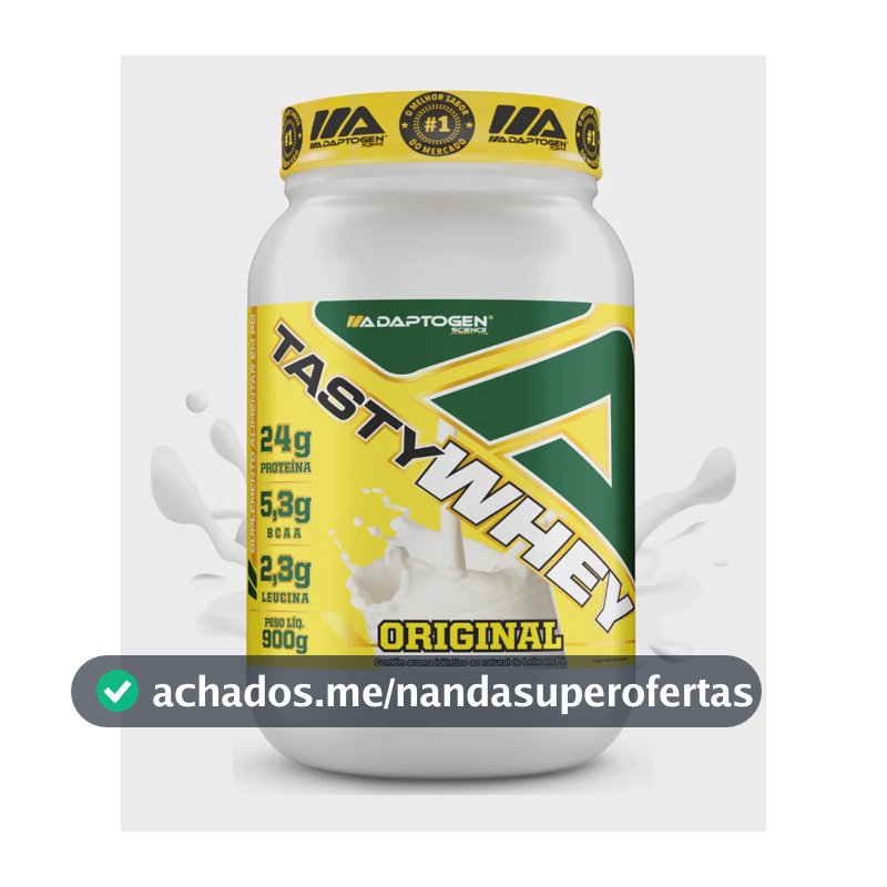 Tasty Whey 3w Adaptogen 912g Proteína Do Soro De Leite Sabor Original