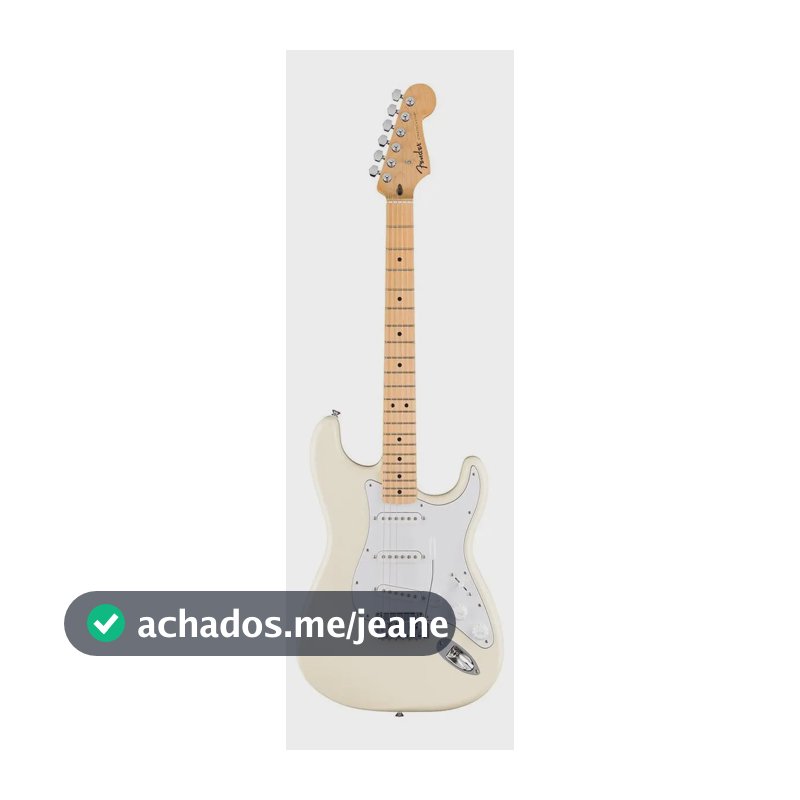 Guitarra Fender Standard Series Stratocaster Olympic White 0 Destro Bege Madeira De Bordo