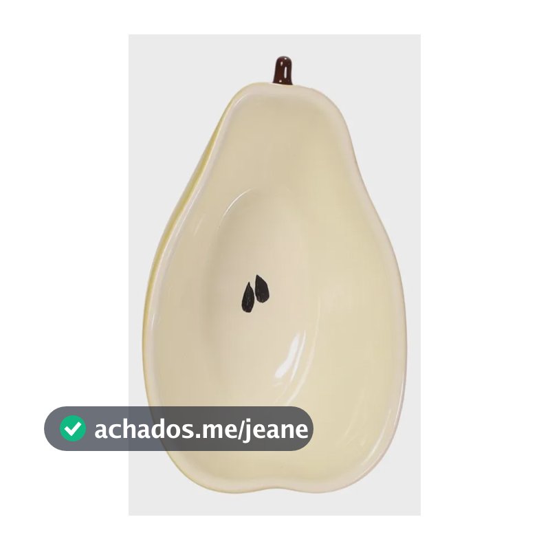Tigela Bowl Frutas Travessa Potinho Mamão Cerâmica Pintadas Amarelo 52014