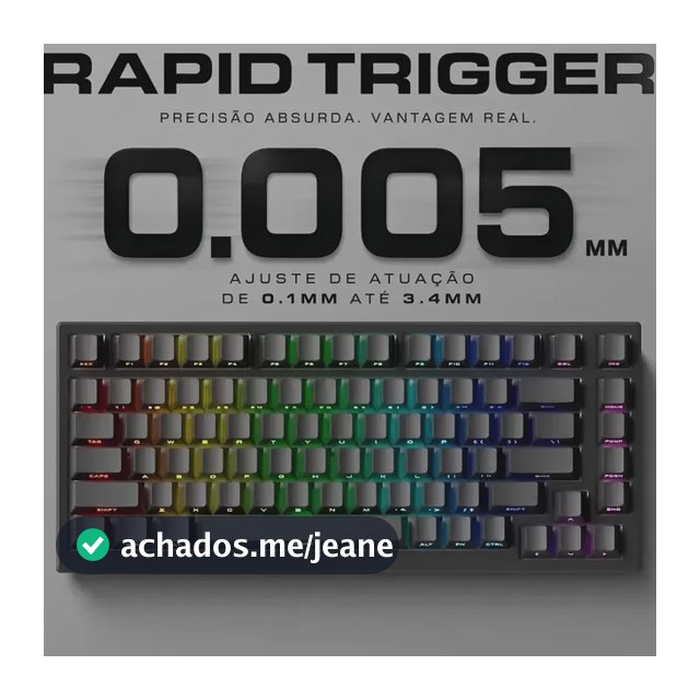 Akko Tac75 He Teclado Magnético Socd Rapid Trigger 75% Rgb Cor De Teclado Preto Idioma Inglês Internacional