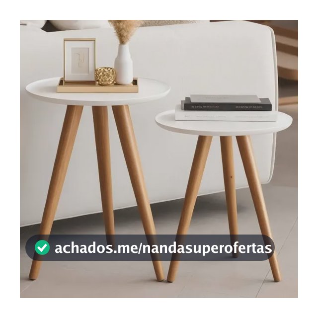 Mesa De Canto Pé Palito 2 Mesas Tripe Redonda Fosca