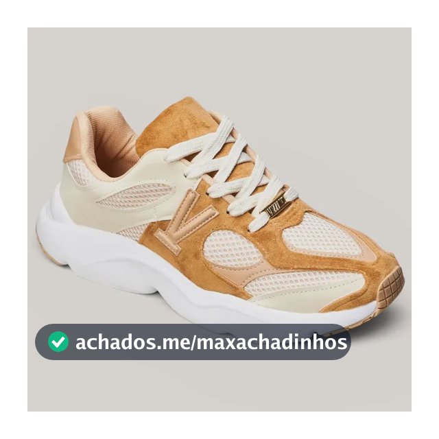 Tênis Casual Feminino Vizzano 1440-110 Marrom-claro Liso. 35 Br