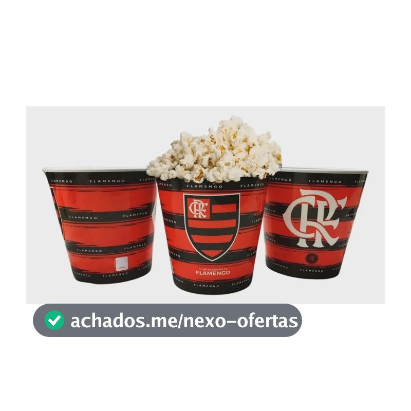 Balde Pipoca Criança Infantil 2,5l Time Flamengo Oficial Vermelho