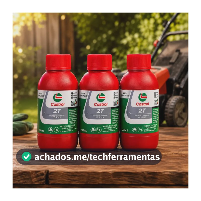 Kit 3 Óleo Castrol 2t 200ml  Roçadeira Motosserra Motosserra