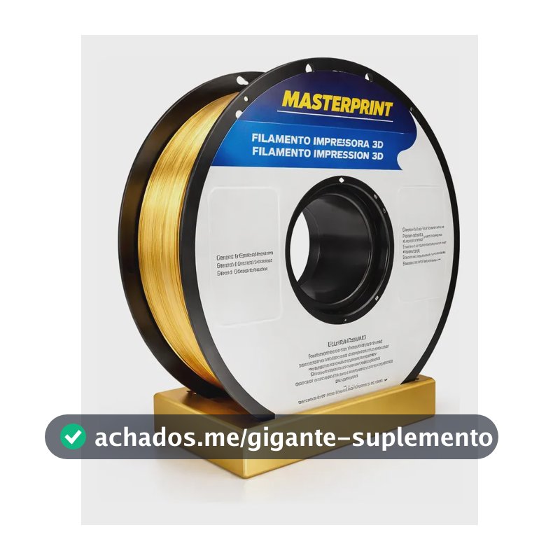 Filamento Pla Cores Impressão 3d 1kg1,75 Masterprint Dourado-silk
