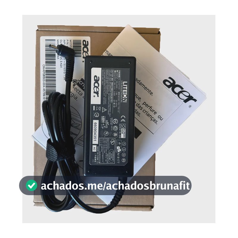 Carregador P/ Acer Aspire Bivolt 19V Pino Fino 3.0x1.1 mm Acer Aspire 5 Ultrabook Acer Iconia Tablet