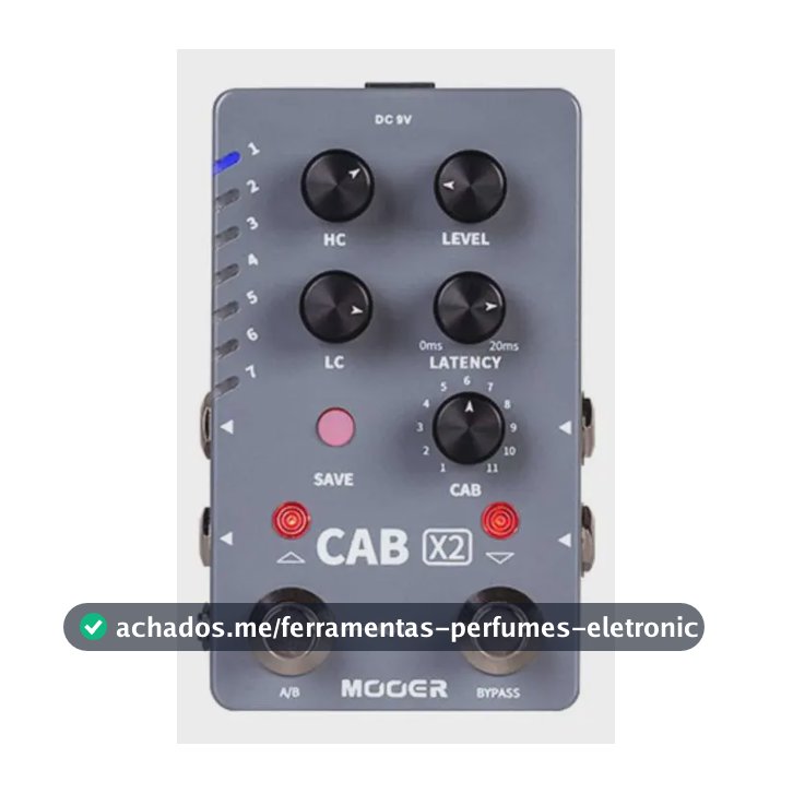 Pedal Simulador Gabinete Mooer Cab X2 M724 Guitarra Stereo IR