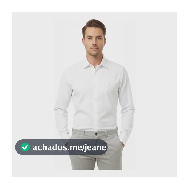 Camisa Masculina Slim Fit Polo Wear Branco M