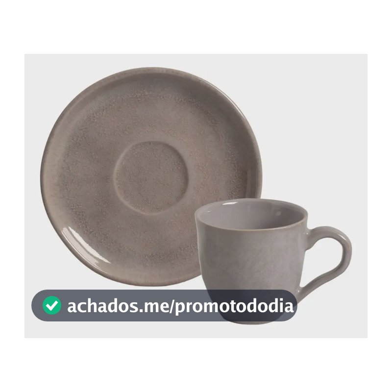 Jogo C/ 6 Xícaras De Café C/ 6 Pires Bio Shimeji 120ml