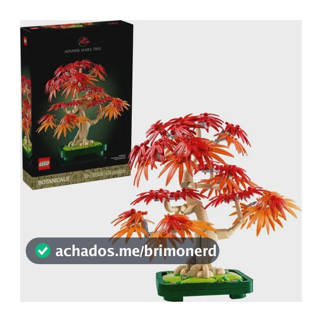 Bonsai de ácer vermelho japonês Lego Botanicals 10348 - 474 unidades 474 bonsai de ácer vermelho japonês