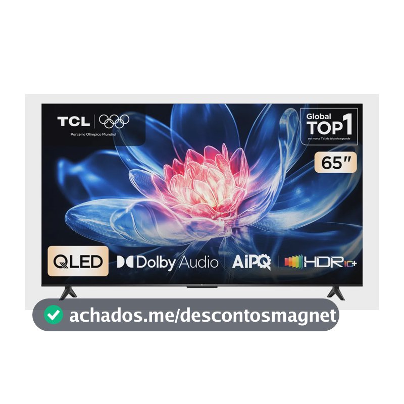 Smart Tv Tcl 65 Polegadas Qled 4k T6c Wifi Bluetooth Google Tv Tela Hva E Hdr10+ 65t6c