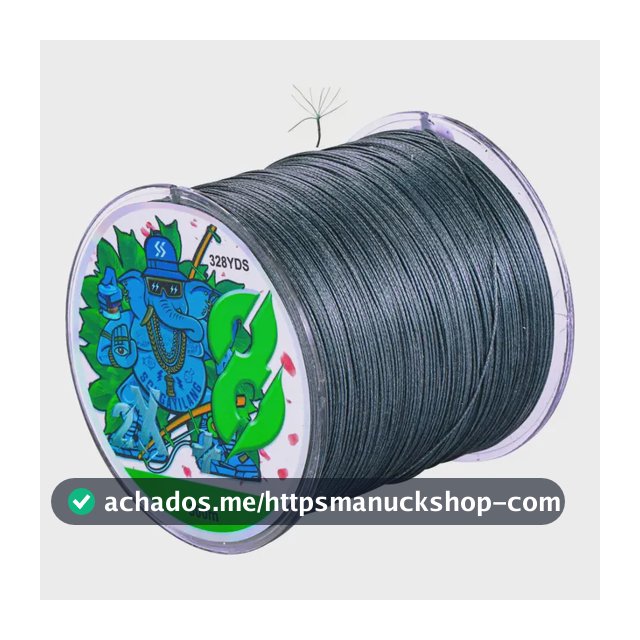 Linha De Pesca Pe 300m 8 Fios Premium Multifilamento Durável Cinza 0.23mm-30lb