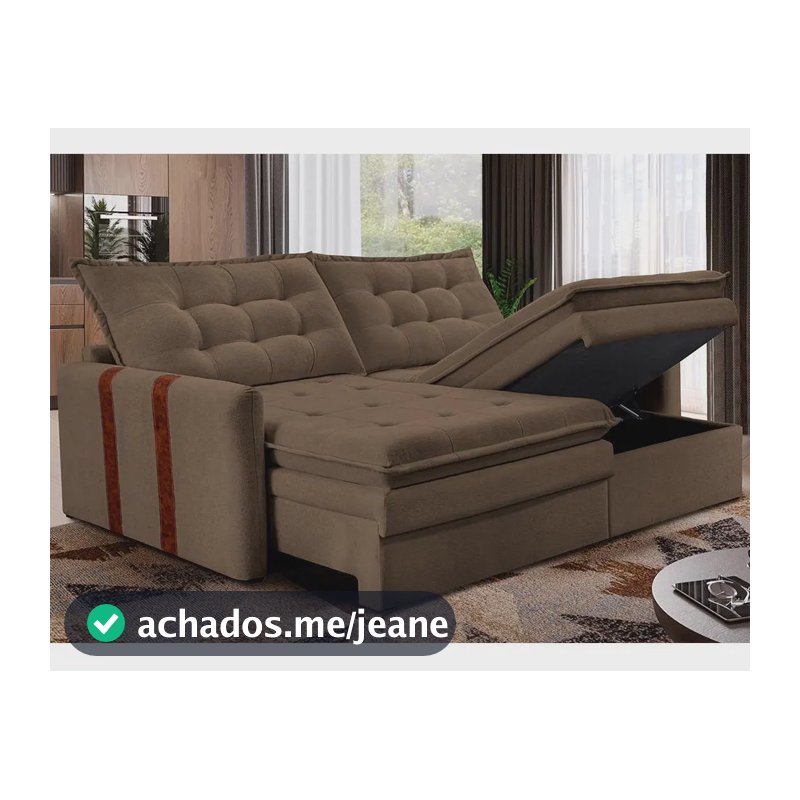Sofá  Sem Caixa Retrátil 1,60m Soft Petit Boucle Cama Inbox
