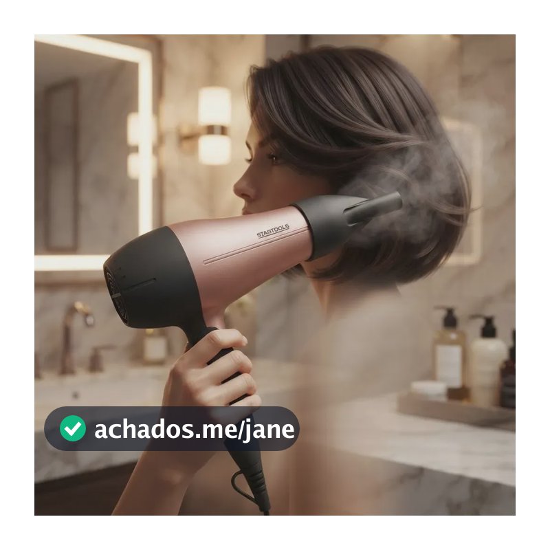 Secador de Cabelo Startools Portátil 1200W Dobrável Rosa
