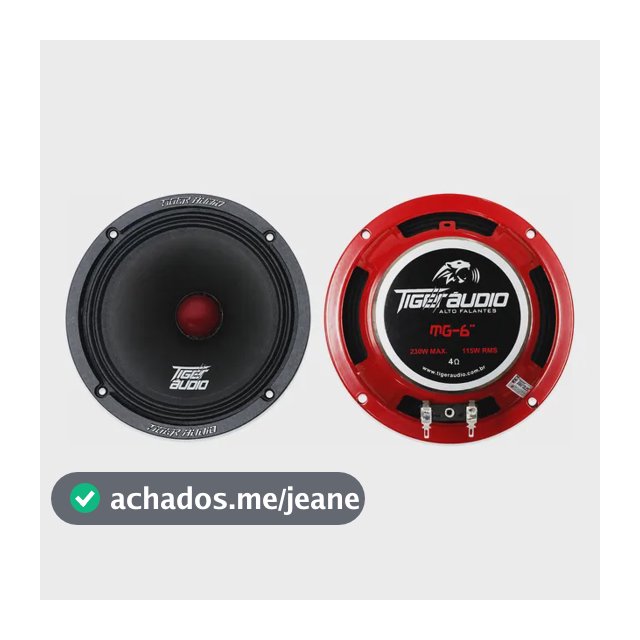 Alto Falante Tiger Áudio 115mg-6 6 Polegadas 230 W Rms (par) Vermelho
