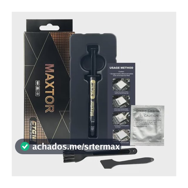 Pasta Térmica Maxtor Ctg12 - 18 W/mk Cpu Gpu Ps4 Xbox Laptop Cinza-escuro