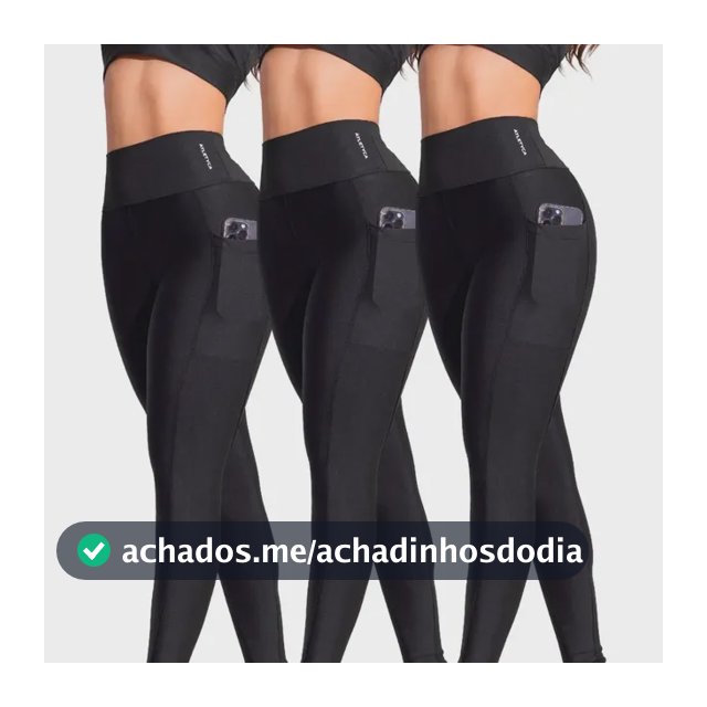 Kit 3 Legging Com Bolso Fitness Feminino Atletyca