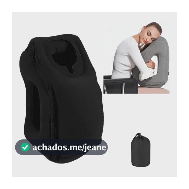 Almofada Dormir Infllável Viagem Confortável Avião Bus Px