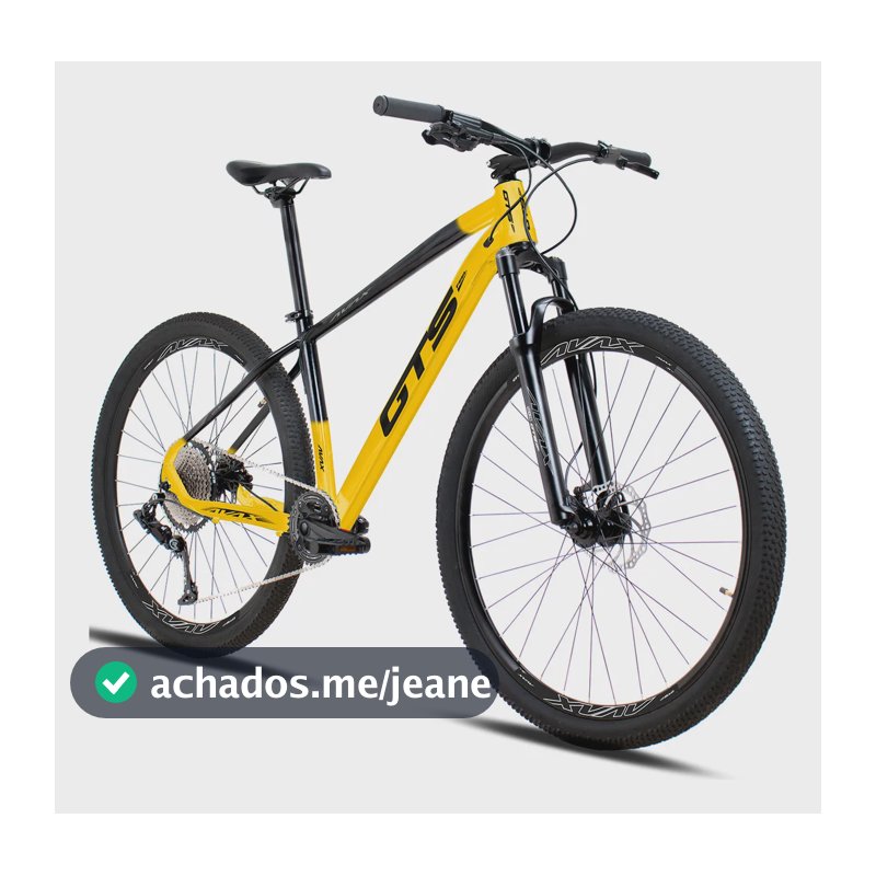 Bicicleta Aro 29 Gts Feel Avax 12v Freio A Disco Hidráulico Cor Preto/amarelo Tamanho Do Quadro 19