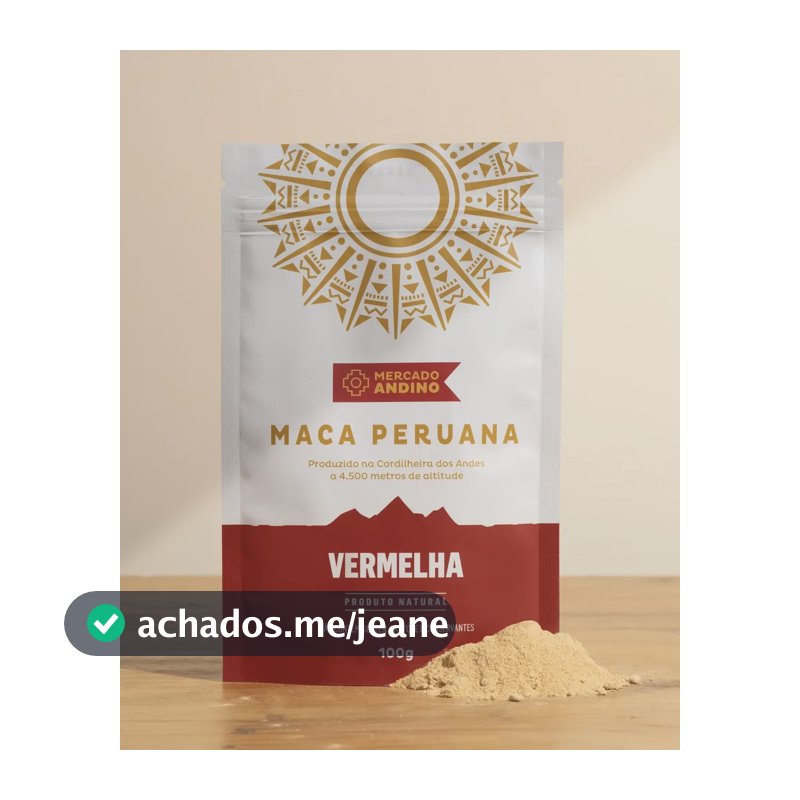 Maca Peruana Vermelha Pó 100g - Mercado Andino Maca Peruana Vermelha
