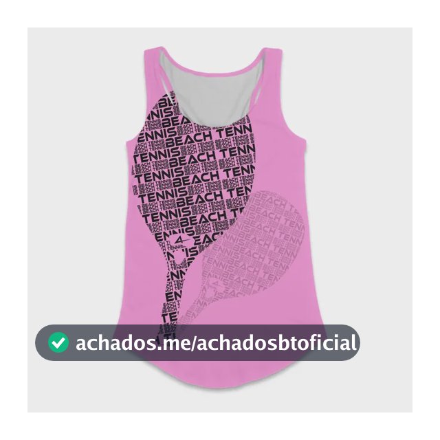 Regata Fem Raquete Beach Tennis Rosa