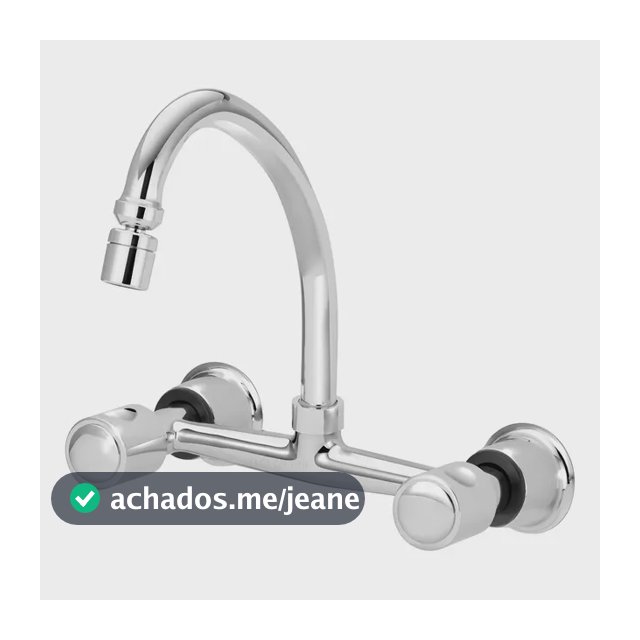 Torneira Misturador Cozinha Parede Arejador Articulado 1/4v.  Prateado