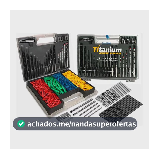 Jogo De Brocas Buchas E Bits Com 300 Peças E Maleta